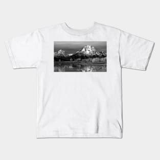 Oxbow Bend in Black and White Kids T-Shirt